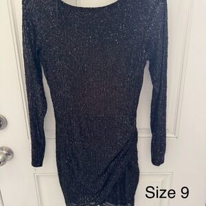 B Darlin Black Sequin Mini Dress